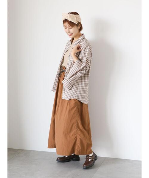 ehka sopo（エヘカソポ）の「柄アソートデザイン袖シャツ（シャツ/ブラウス・レディース・ブルー/ブラウン/サックスブルー・F）」の16枚目の写真