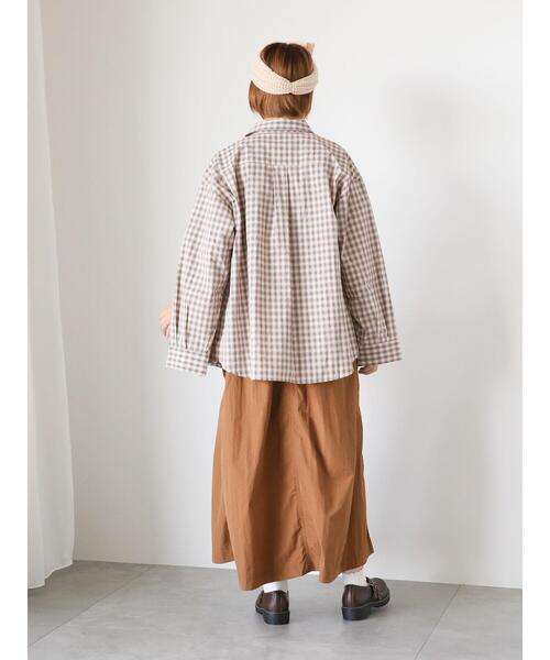 ehka sopo（エヘカソポ）の「柄アソートデザイン袖シャツ（シャツ/ブラウス・レディース・ブルー/ブラウン/サックスブルー・F）」の17枚目の写真