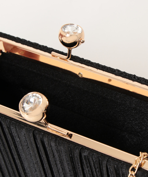 COOCO(クーコ)の「プリーツクラッチパーティーバッグ(クラッチバッグ・レディース・グレー/ベージュ/ブラック・9)」の17枚目の写真