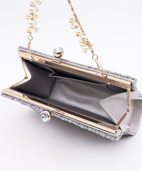 COOCO(クーコ)の「プリーツクラッチパーティーバッグ(クラッチバッグ・レディース・グレー/ベージュ/ブラック・9)」の10枚目の写真