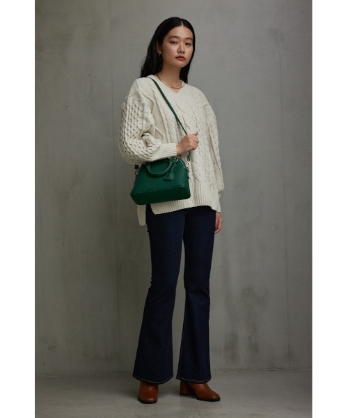 AZUL by moussy（アズールバイマウジー）の「スクエアトゥストレッチショートブーツ（ブーツ・レディース・ブラック/ブラウン/アイボリー・SMALL/MEDIUM/LARGE/LL）」の4枚目の写真