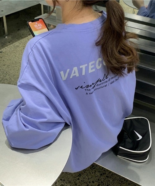 SHEENA(シーナ)の「VATECORESSロゴオーバーサイズロンT(Tシャツ/カットソー・レディース・ブラック/ライトパープル/ホワイト・M)」の16枚目の写真