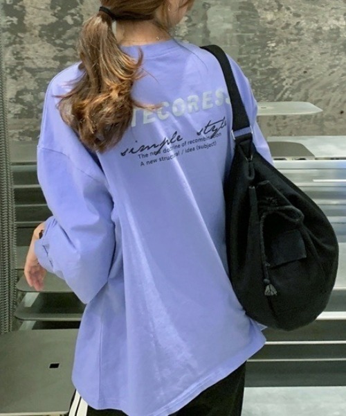 SHEENA(シーナ)の「VATECORESSロゴオーバーサイズロンT(Tシャツ/カットソー・レディース・ブラック/ライトパープル/ホワイト・M)」の17枚目の写真