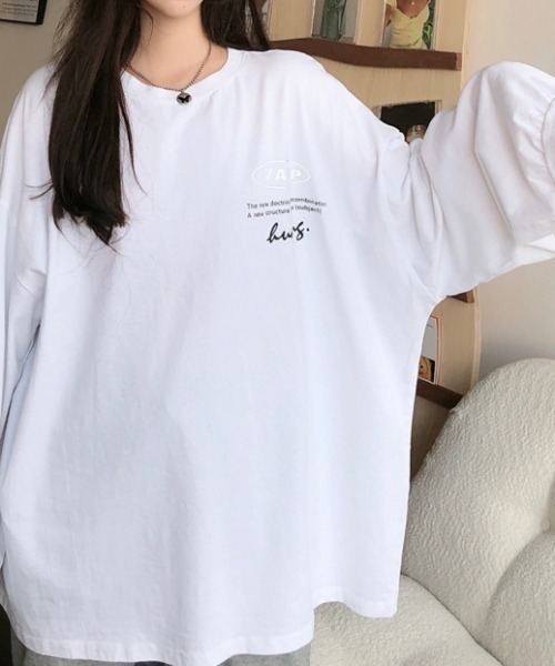 SHEENA(シーナ)の「VATECORESSロゴオーバーサイズロンT(Tシャツ/カットソー・レディース・ブラック/ライトパープル/ホワイト・M)」の20枚目の写真