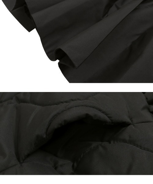 KOBE LETTUCE（コウベレタス）の「ペプラムキルティング中綿ブルゾンコート（ブルゾン・レディース・ホワイト系/ブラック/ベージュ・L/M）」の9枚目の写真
