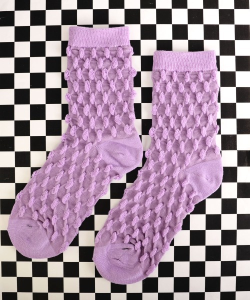 VIBGYOR Women（ヴィブジョー　ウィメン）の「【resonance】ポコポコ　レディース　カラー　ソックス　靴下（ソックス/靴下・レディース・ホワイト/ライトグレー/グリーン/ブルー/ライトイエロー/ブラック/パープル/オレンジ・FREE）」の6枚目の写真