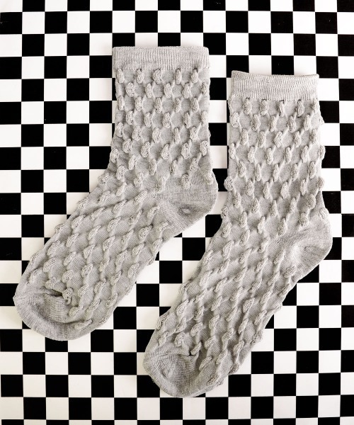 VIBGYOR Women（ヴィブジョー　ウィメン）の「【resonance】ポコポコ　レディース　カラー　ソックス　靴下（ソックス/靴下・レディース・ホワイト/ライトグレー/グリーン/ブルー/ライトイエロー/ブラック/パープル/オレンジ・FREE）」の3枚目の写真