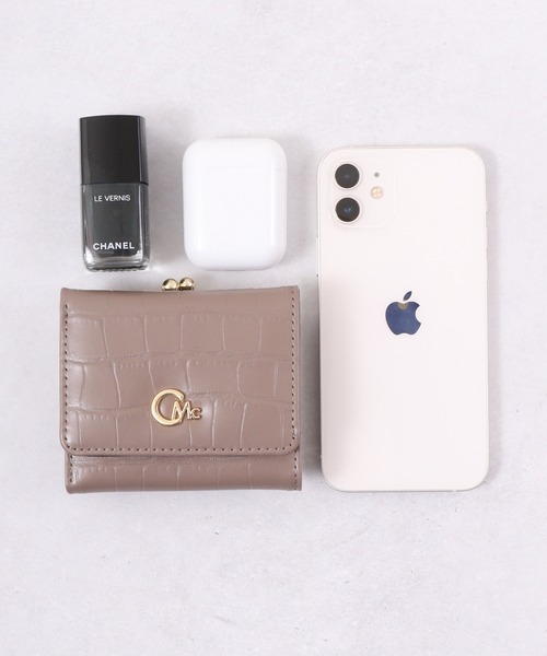 CECIL McBEE（セシルマクビー）の「CROCODILE　EMBOSS　WALLET　口金ミニウォレット（財布・レディース・グリーン/グレー系/ブラック・F）」の3枚目の写真