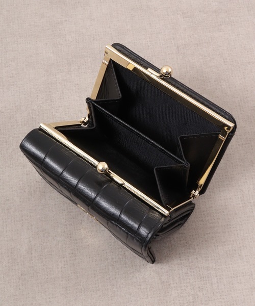 CECIL McBEE（セシルマクビー）の「CROCODILE　EMBOSS　WALLET　口金ミニウォレット（財布・レディース・グリーン/グレー系/ブラック・F）」の9枚目の写真