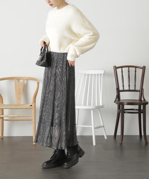 FREE'S MART（フリーズマート）の「◆［ＷＥＢ限定］ラメプリーツスカート（スカート・レディース・ゴールド/ブラック/シルバー・SMALL/MEDIUM）」の7枚目の写真