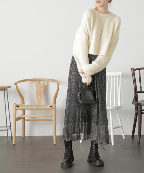 FREE'S MART（フリーズマート）の「◆［ＷＥＢ限定］ラメプリーツスカート（スカート・レディース・ゴールド/ブラック/シルバー・SMALL/MEDIUM）」の8枚目の写真