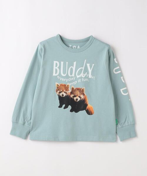 green label relaxing（グリーンレーベルリラクシング）の「＜旭山動物園応援商品＞ロングスリーブ Tシャツ100cm-130cm（Tシャツ/カットソー・キッズ・ホワイト/ダークブラウン/ライトブルー・130cm/120cm/110cm/100cm）」の3枚目の写真