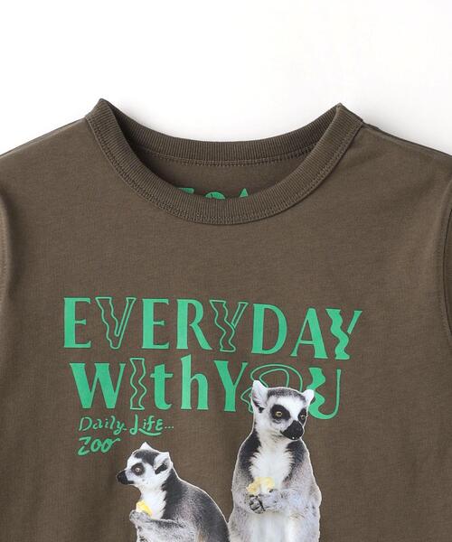 green label relaxing（グリーンレーベルリラクシング）の「＜旭山動物園応援商品＞ロングスリーブ Tシャツ100cm-130cm（Tシャツ/カットソー・キッズ・ホワイト/ダークブラウン/ライトブルー・130cm/120cm/110cm/100cm）」の10枚目の写真