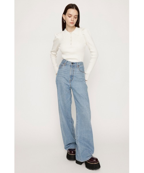 SLY（スライ）の「COLLARED KNIT TOPS カラード ニット トップス（ニット/セーター・レディース・ベージュ系その他/ブラック/アイボリー/ブラック系その他2・FREE）」の6枚目の写真