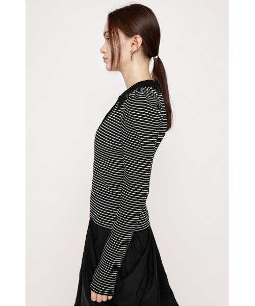 SLY（スライ）の「COLLARED KNIT TOPS カラード ニット トップス（ニット/セーター・レディース・ベージュ系その他/ブラック/アイボリー/ブラック系その他2・FREE）」の18枚目の写真