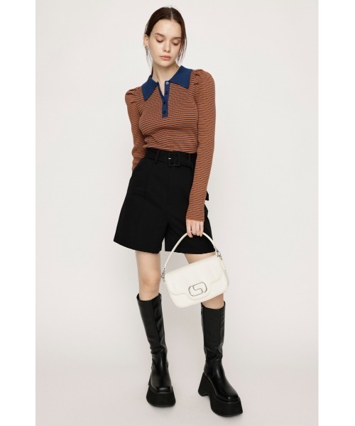 SLY（スライ）の「COLLARED KNIT TOPS カラード ニット トップス（ニット/セーター・レディース・ベージュ系その他/ブラック/アイボリー/ブラック系その他2・FREE）」の21枚目の写真