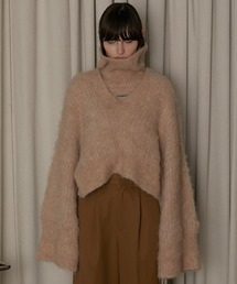 PRANK PROJECT | 【23WINTER PRE ORDER】ワイドスリーブスヌードショートニット / Wide Sleeve Snood Short Knit(ニット/セーター)