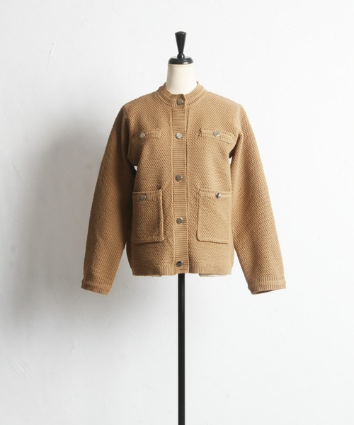 美品⭐️Chesty⭐️ツイードライクニットジャケット⭐️0 美品⭐️Chesty⭐️ツイードライクニットジャケット⭐️0