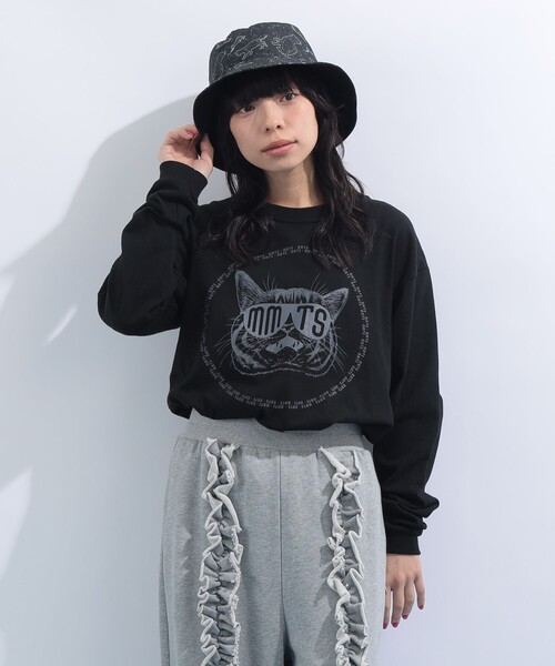 mmts（マミタス）の「〈UNISEX〉"マミタス"さま サングラス ロングTシャツ（Tシャツ/カットソー・レディース・ブラック/ホワイト・M/L/XL/S）」の2枚目の写真