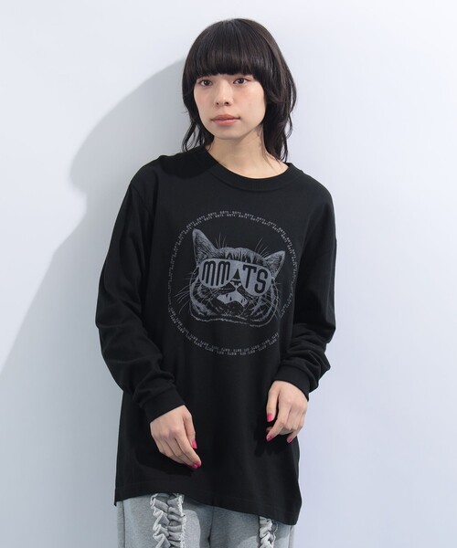 mmts（マミタス）の「〈UNISEX〉"マミタス"さま サングラス ロングTシャツ（Tシャツ/カットソー・レディース・ブラック/ホワイト・M/L/XL/S）」の5枚目の写真