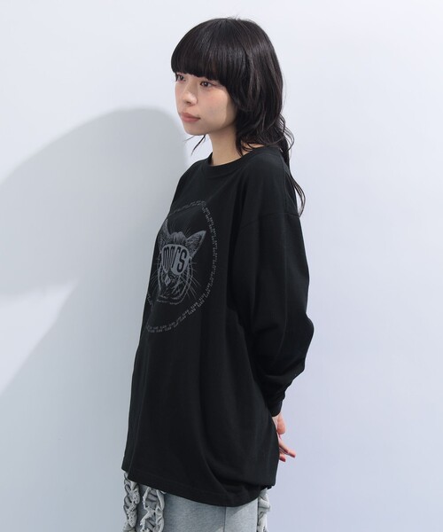 mmts（マミタス）の「〈UNISEX〉"マミタス"さま サングラス ロングTシャツ（Tシャツ/カットソー・レディース・ブラック/ホワイト・M/L/XL/S）」の4枚目の写真