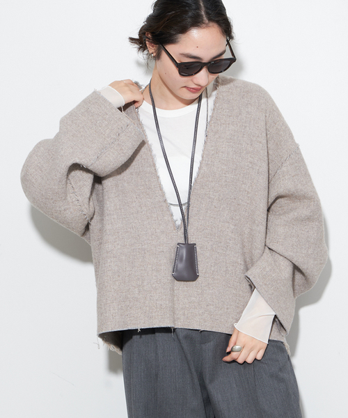 RIAM Plage シルエットブラウス 2023 チャコールグレー ウール RIAM Plage シルエットブラウス 2023 チャコールグレー ウール