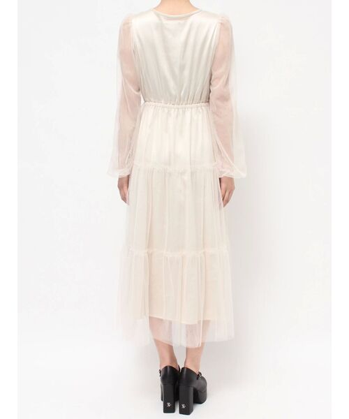 EATME（イートミー）の「デコルテティアードワンピース（ワンピース・レディース・グリーン/アイボリー/ブラック・SMALL/MEDIUM）」の16枚目の写真