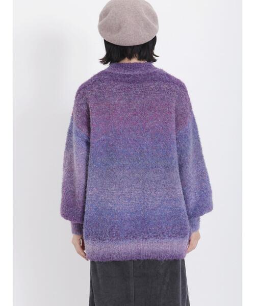 Samansa Mos2（サマンサ モスモス）の「段染めブークレハイネックプルオーバー（ニット/セーター・レディース・ベージュ/オレンジ/パープル・F）」の15枚目の写真