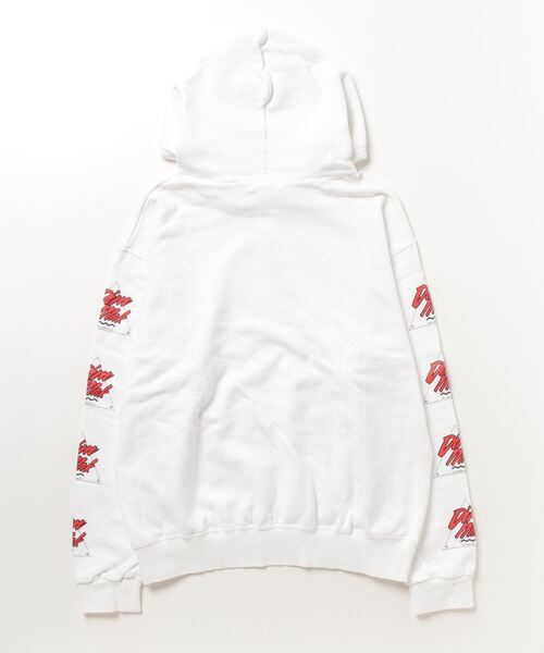 TRANS CONTINENTS（トランスコンチネンツ）の「（DIM MAK）DIM－17FHD－006 DMC SLEEVE LONG HOODIE（パーカー・メンズ・ホワイト・S）」の2枚目の写真
