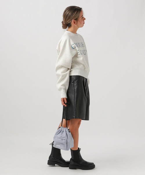 BAYFLOW（ベイフロー）の「コード編みキンチャクショルダー（ショルダーバッグ・レディース・ライトグレー/ブラック/ベージュ/カーキ・FREE）」の5枚目の写真