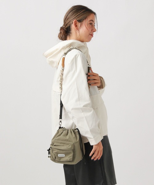 BAYFLOW（ベイフロー）の「コード編みキンチャクショルダー（ショルダーバッグ・レディース・ライトグレー/ブラック/ベージュ/カーキ・FREE）」の13枚目の写真