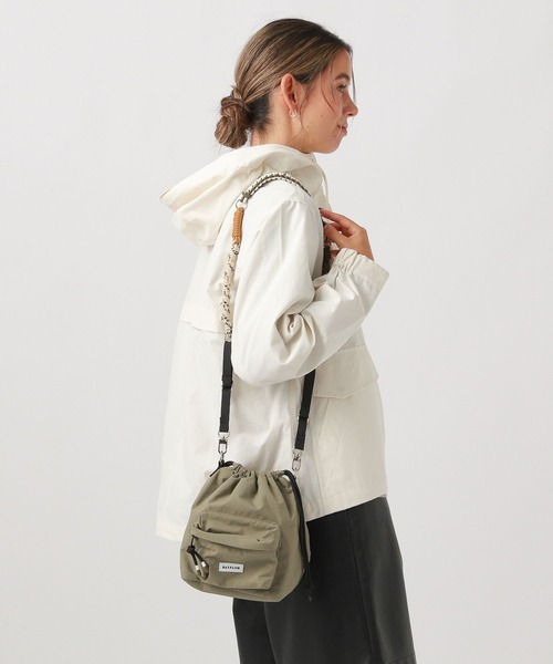 BAYFLOW（ベイフロー）の「コード編みキンチャクショルダー（ショルダーバッグ・レディース・ライトグレー/ブラック/ベージュ/カーキ・FREE）」の14枚目の写真