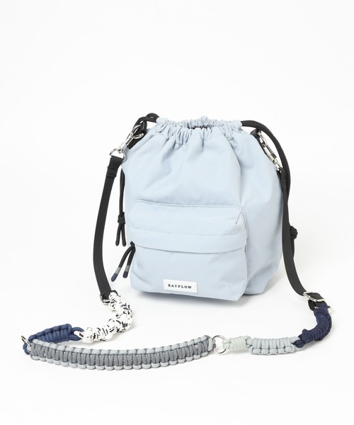 BAYFLOW（ベイフロー）の「コード編みキンチャクショルダー（ショルダーバッグ・レディース・ライトグレー/ブラック/ベージュ/カーキ・FREE）」の16枚目の写真