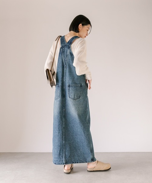 RIVE DROITE（リヴドロワ）の「2サイズ展開/MONN.:. デニムジャンスカ（ジャンパースカート・レディース・ブルー・38/36）」の18枚目の写真