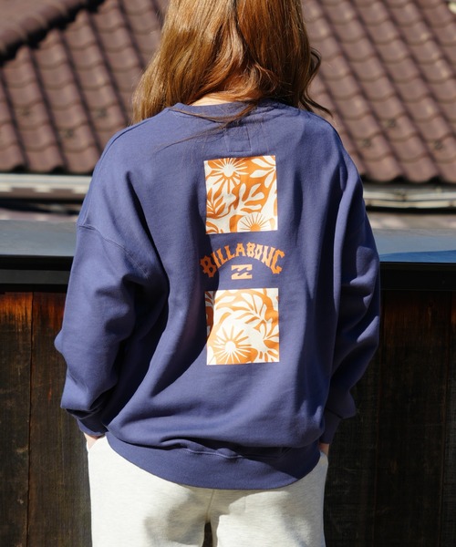 セール】BILLABONG レディース SQUARE LOGO SWEAT CREW