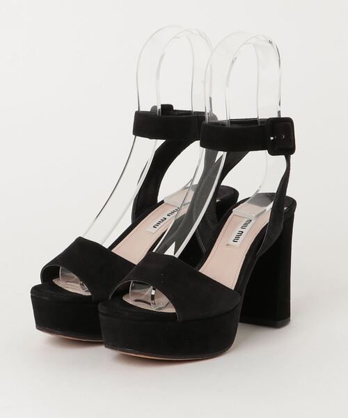 miu miu 黒 サンダル 箱付き