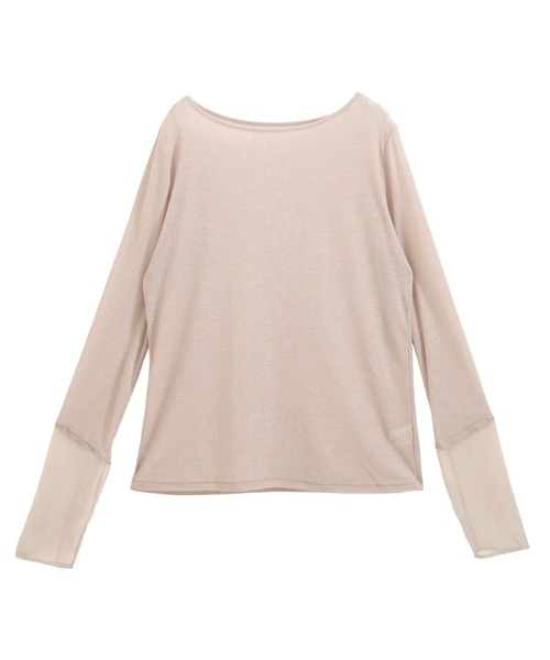 袖切り替えシアートップス（Tシャツ/カットソー）｜nouvellemoi