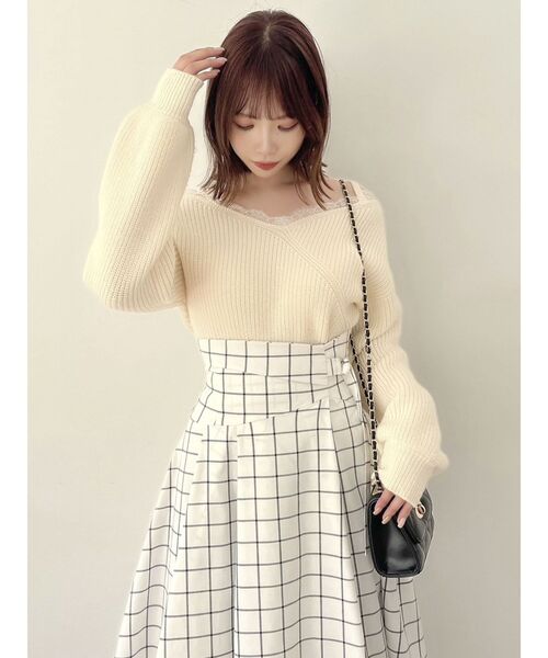 dazzlin コルセットライクフレアスカート ベージュ Mサイズ dazzlin（ダズリン）の「コルセットライクフレアスカート