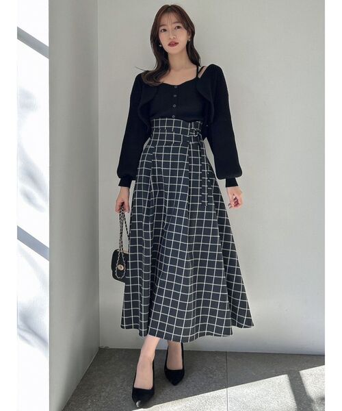 dazzlin（ダズリン）の「コルセットライクフレアスカート（スカート・レディース・ベージュ/チャコールグレー/ブラック/オフホワイト・SMALL/MEDIUM）」の20枚目の写真