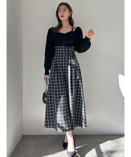 dazzlin（ダズリン）の「コルセットライクフレアスカート（スカート・レディース・ベージュ/チャコールグレー/ブラック/オフホワイト・SMALL/MEDIUM）」の21枚目の写真