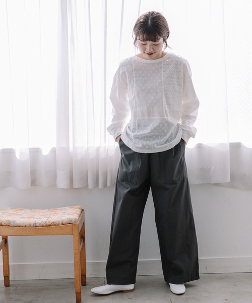 POU DOU DOU(プードゥドゥ)の「ペインターパンツ(その他パンツ・レディース・ブルー/ベージュ/ダークグレー・3)」の13枚目の写真