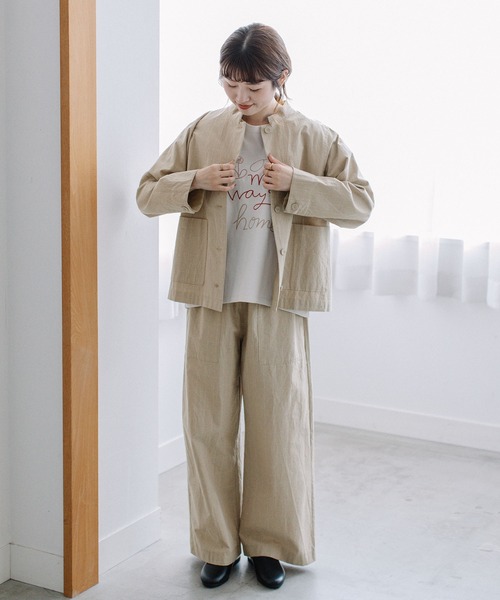 POU DOU DOU(プードゥドゥ)の「ペインターパンツ(その他パンツ・レディース・ブルー/ベージュ/ダークグレー・3)」の21枚目の写真