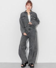 デニムカーブパンツ(セットアップ対応)