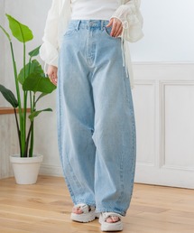 INGNI | 【WEB限定サイズ展開あり】デニムカーブパンツ(セットアップ対応)(デニムパンツ)