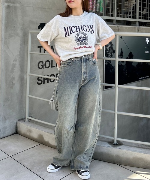 INGNI（イング）の「デニムカーブパンツ(セットアップ対応)（デニムパンツ・レディース・アイボリー/ブルー系その他3/グレー/ブルー系その他4/ブルー系その他/ライトグレー・S/M）」の10枚目の写真