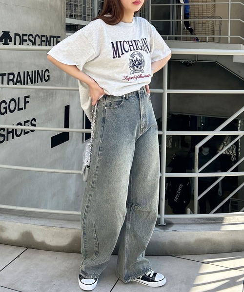 INGNI（イング）の「デニムカーブパンツ(セットアップ対応)（デニムパンツ・レディース・アイボリー/ブルー系その他3/グレー/ブルー系その他4/ブルー系その他/ライトグレー・S/M）」の9枚目の写真