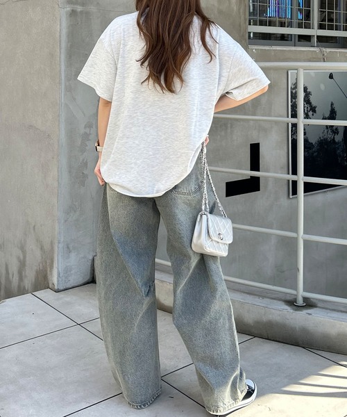 INGNI（イング）の「デニムカーブパンツ(セットアップ対応)（デニムパンツ・レディース・アイボリー/ブルー系その他3/グレー/ブルー系その他4/ブルー系その他/ライトグレー・S/M）」の7枚目の写真