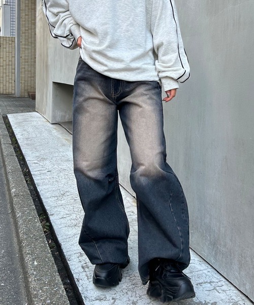 INGNI（イング）の「デニムカーブパンツ(セットアップ対応)（デニムパンツ・レディース・アイボリー/ブルー系その他3/グレー/ブルー系その他4/ブルー系その他/ライトグレー・S/M）」の22枚目の写真