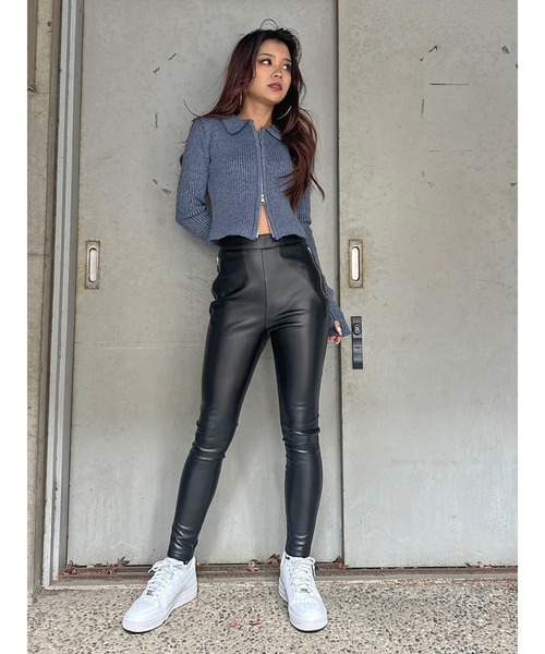 EGOIST（エゴイスト）の「ジップフェイクレザースキニーパンツ（その他パンツ・レディース・ブラック・SS/S/M）」の8枚目の写真