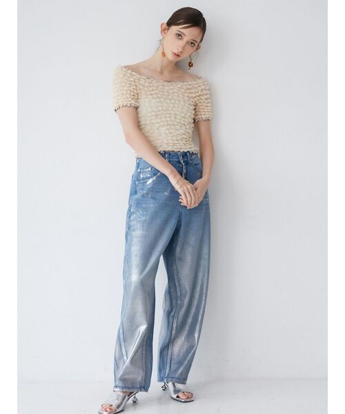 MURUA（ムルーア）の「アートヒールミュールサンダル（サンダル・レディース・シルバー/ブラック・24.5/22.5/23.5）」の5枚目の写真